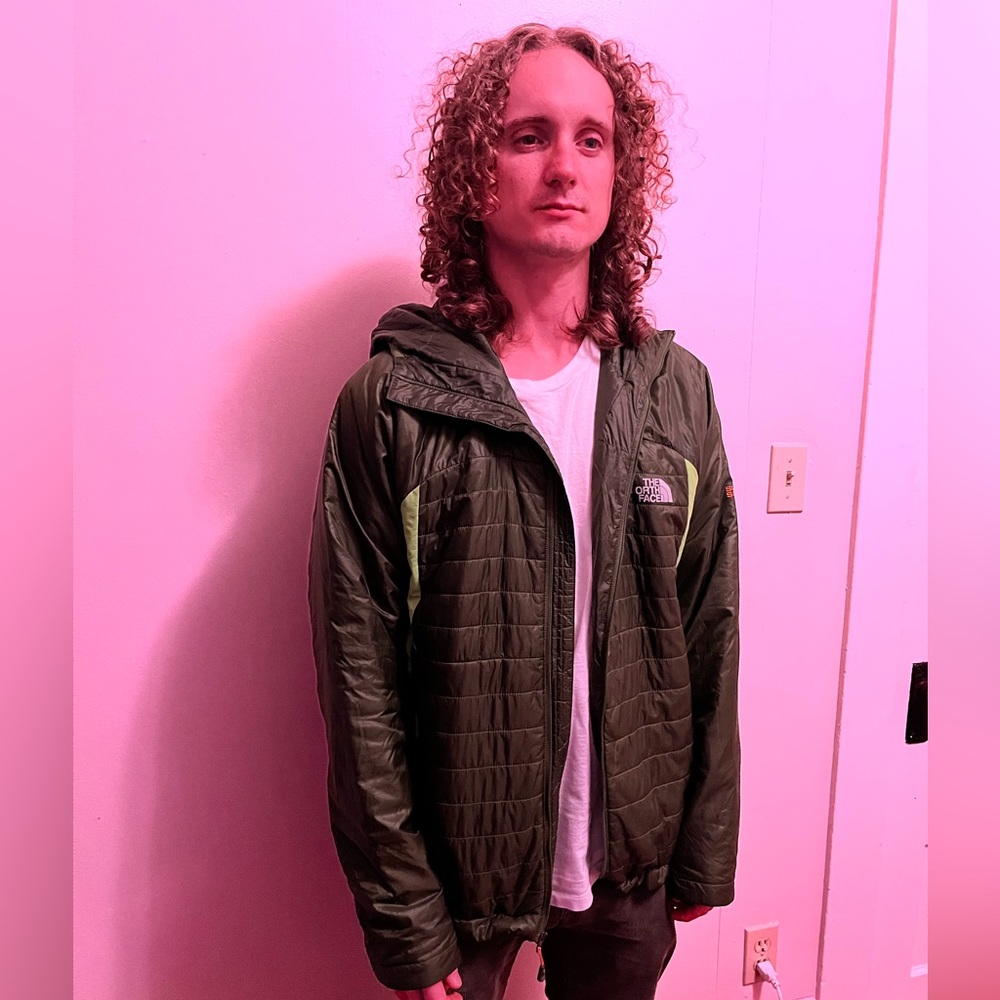 Lightweight, Deep Green North Face Jacket